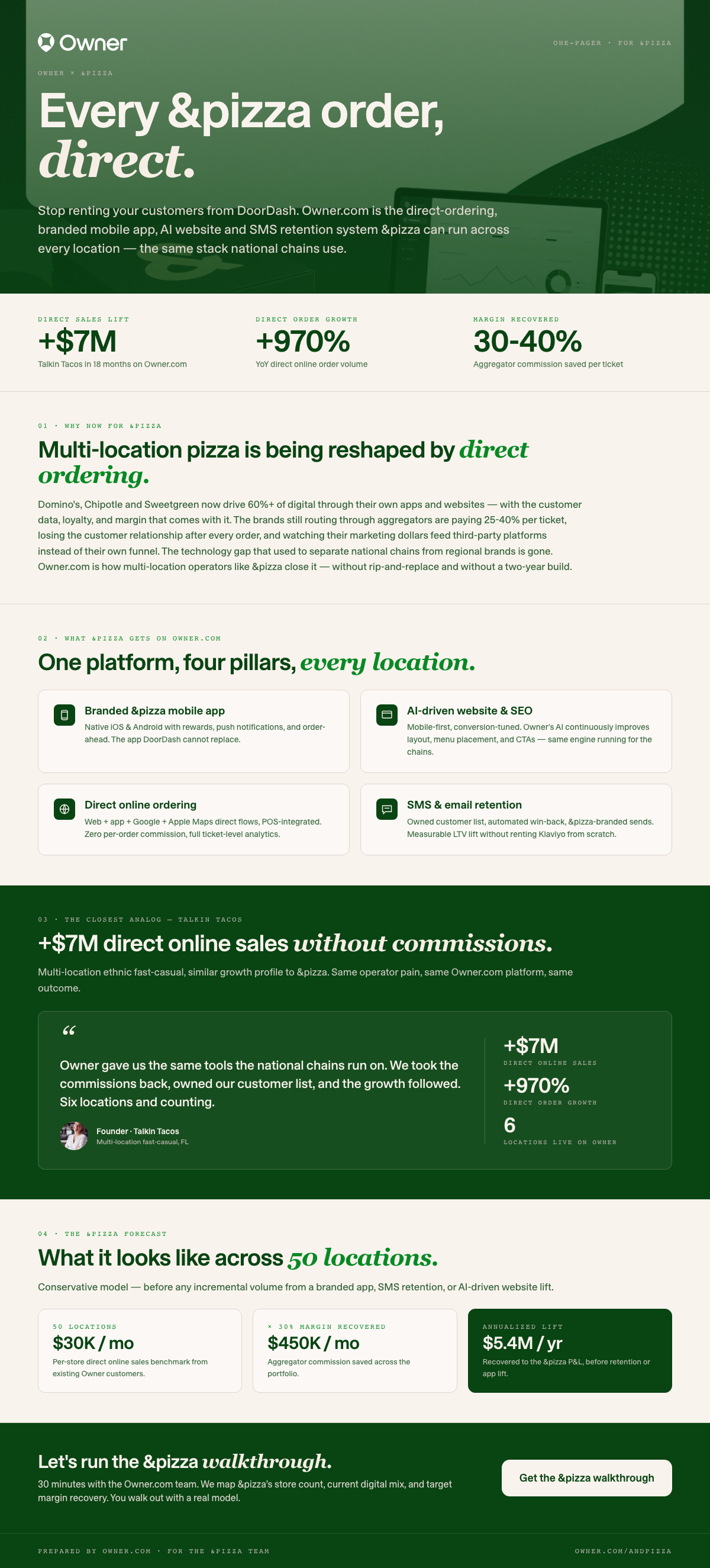 &pizza one-pager