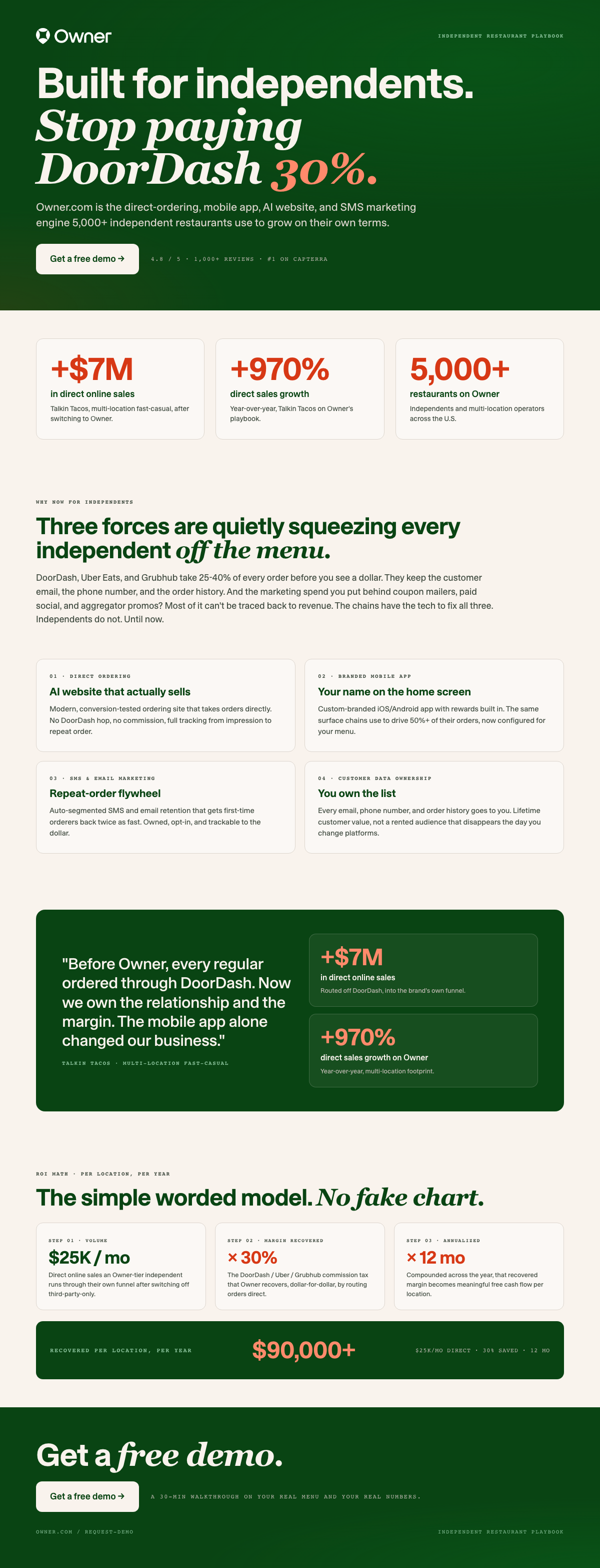 Independent one-pager