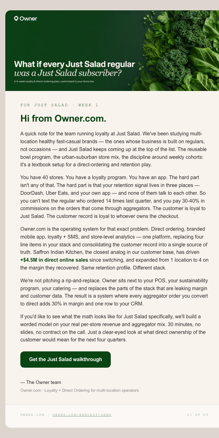 Email 1